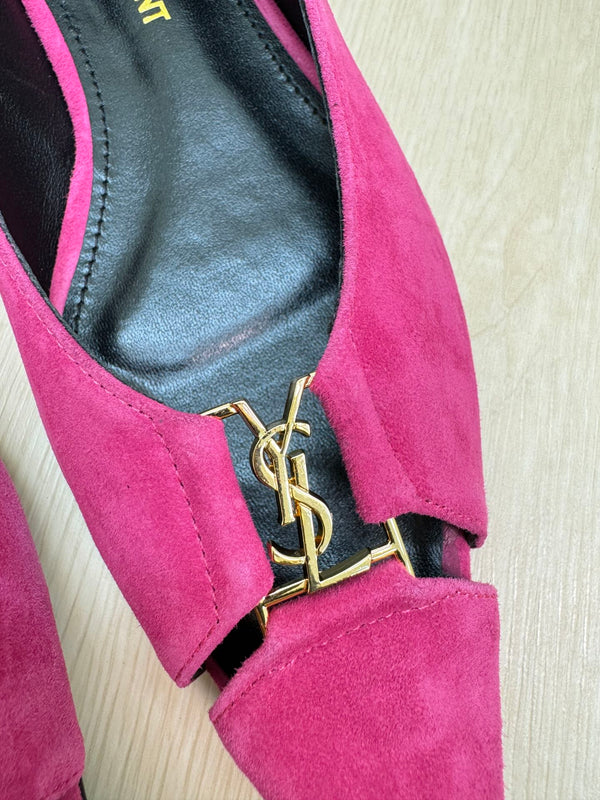 BABYLONE BALLET FLAT IN BRIGHT PINK SUEDE
