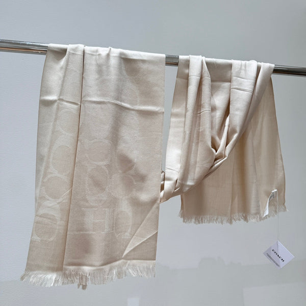 SCIARPA LUNGA 195 CM IN CASHMERE BEIGE 332744