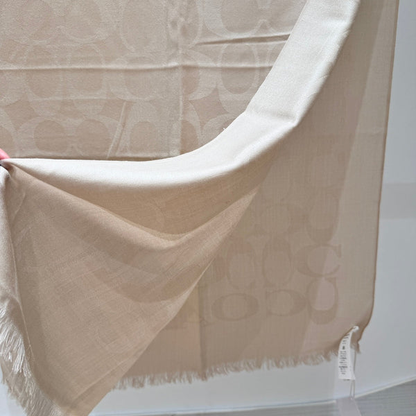 SCIARPA LUNGA 195 CM IN CASHMERE BEIGE 332744