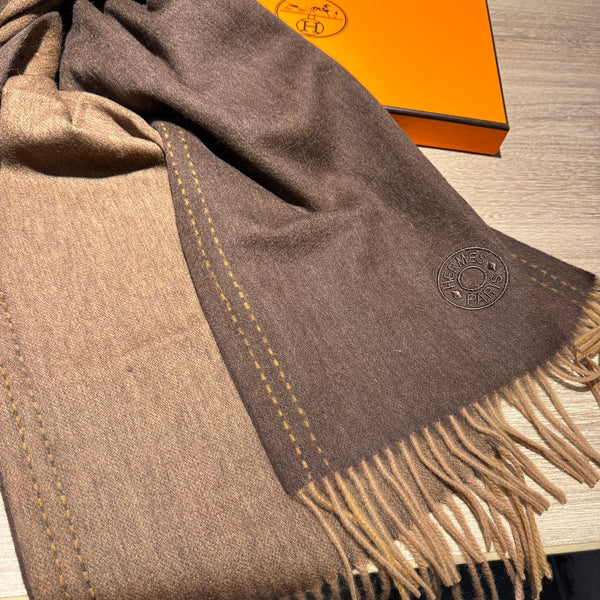 SCARF 200 CM IN CHOCOLATE BROWN CASHMERE