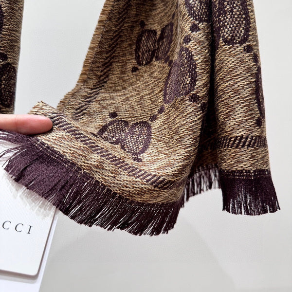 SCIARPA 195 CM IN LANA MARRONE CASTAGNO 399809