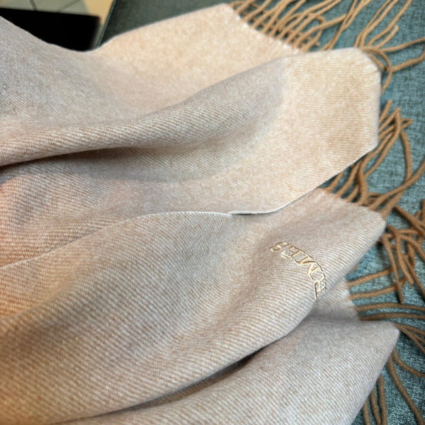 Sciarpa 190 CM Rosa Pastello Lana Cashmere