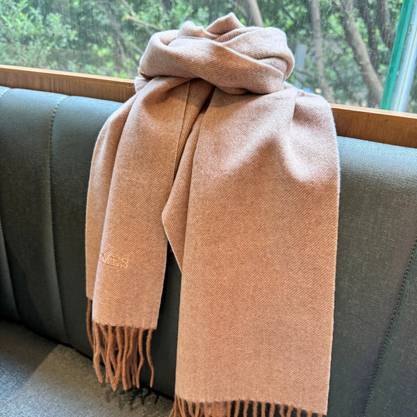 Scarf 190 CM Pastel Pink Wool Cashmere