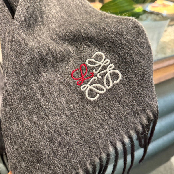 SCIARPA 180 CM IN CASHMERE GRIGIO SCURO 407384