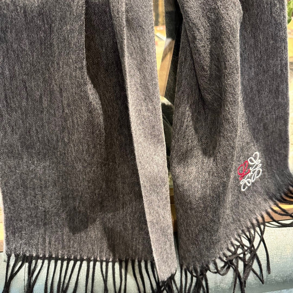 SCIARPA 180 CM IN CASHMERE GRIGIO SCURO 407384