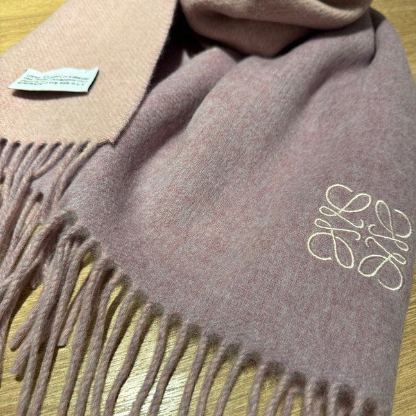 SCIARPA 180 CM IN CREPE ROSA E ROSA CHIARO LANA E CASHMERE 411841
