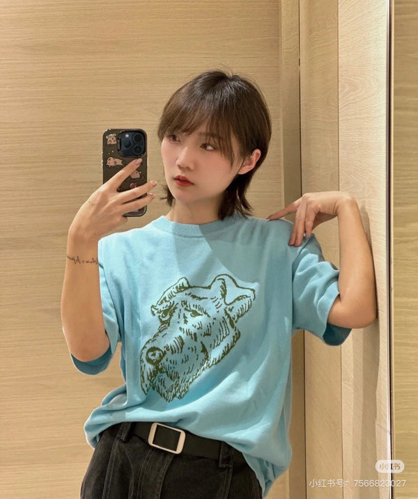 LV 25 T-Shirt Cotone Azzurro Cielo 232739