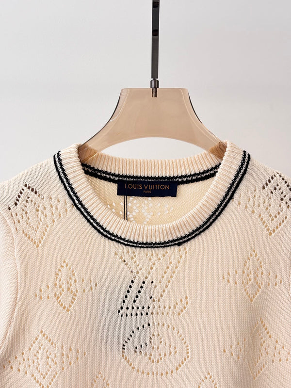 LV 25 T- Shirt and Tank Top Champagne Cream Wool 232733