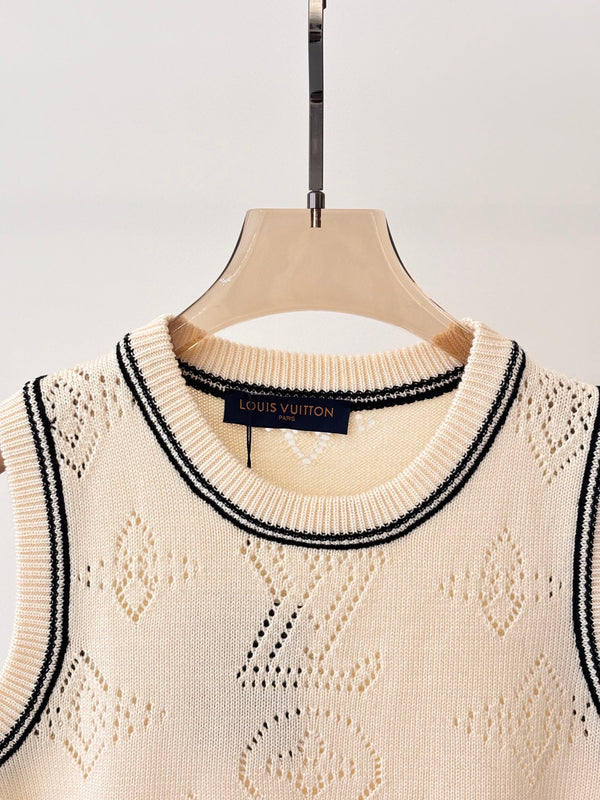 LV 25 T- Shirt and Tank Top Champagne Cream Wool 232733