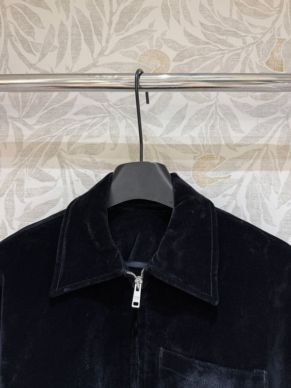 Prada Short Coat Black Velvet