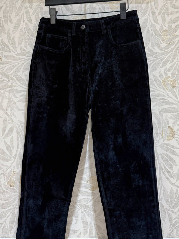 Prada Cropped Pants Black Velvet
