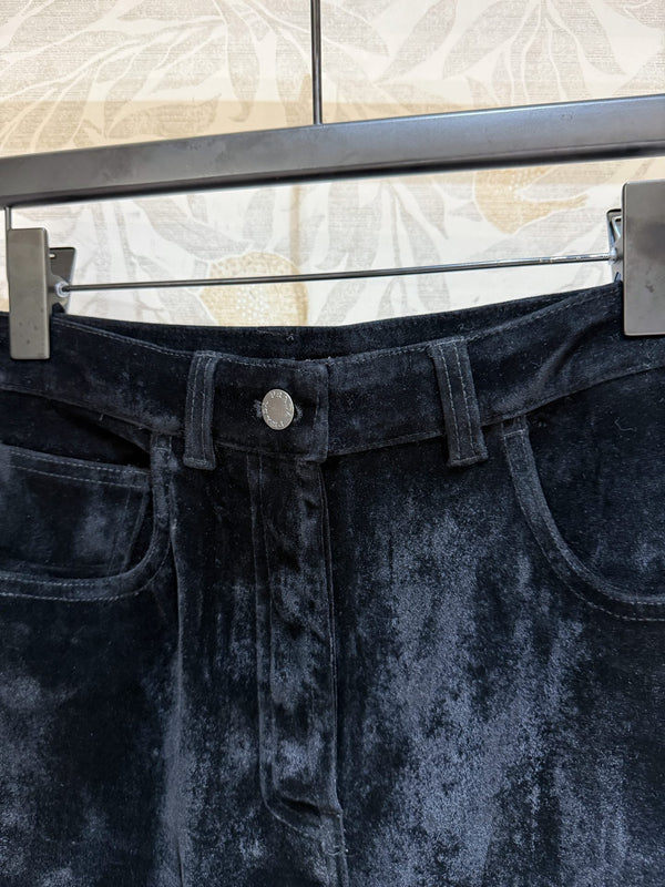 Prada Cropped Pants Black Velvet