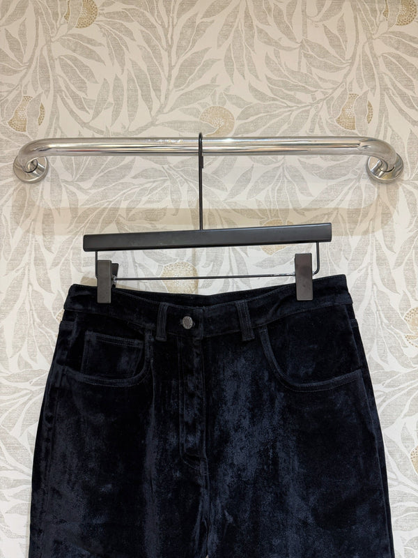 Prada Cropped Pants Black Velvet