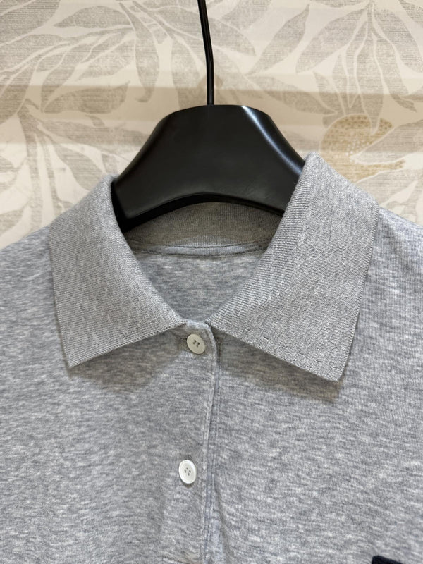 Miu Miu Polo Shirt Gray Cotton