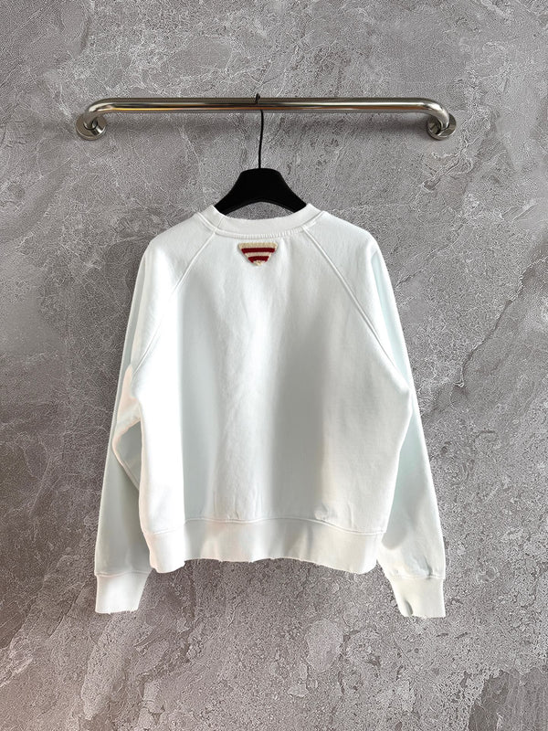 Prada “PRADA MILANO EST. 1913” Sweatshirt White Cotton