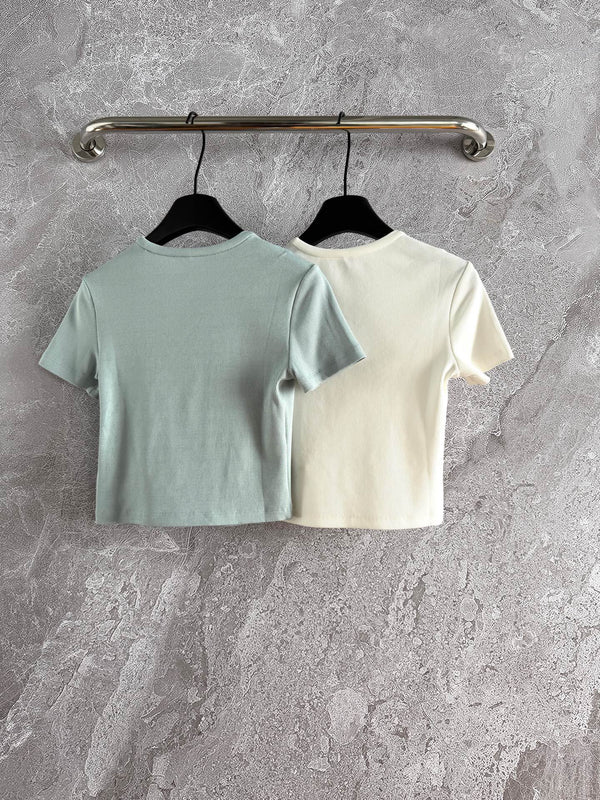 Fendi Embroidered T-shirt Cotton