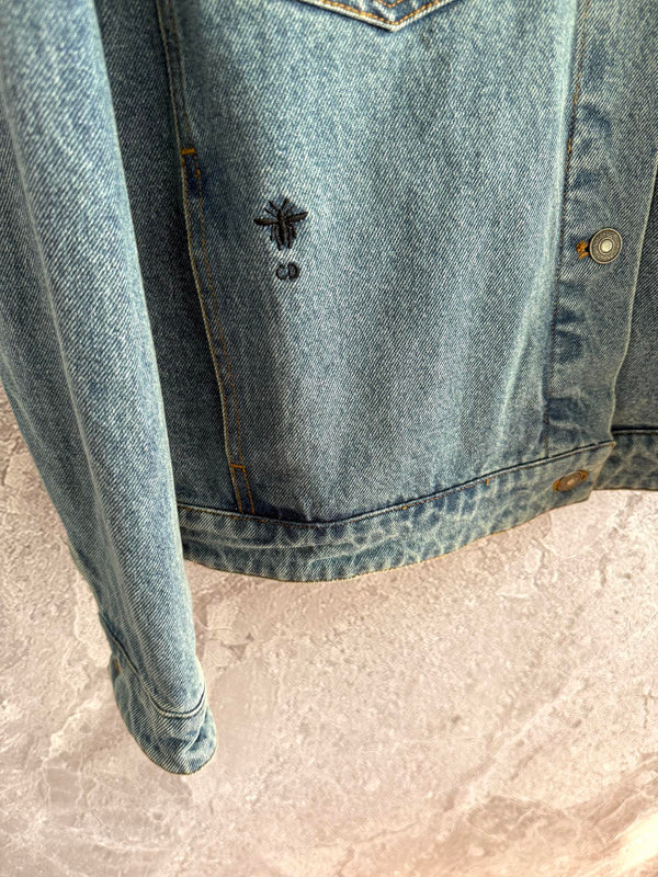 CD Lion Denim Jacket Blue Cotton