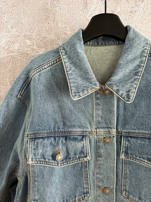 CD Lion Denim Jacket Blue Cotton