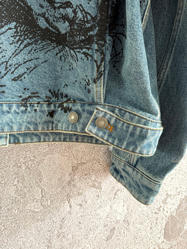 CD Lion Denim Jacket Blue Cotton