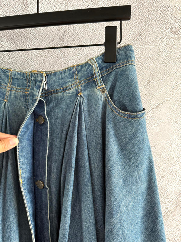 CD Tiger Skirt Blue Cotton