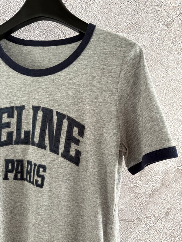 Celine CELINE PARIS Short-sleeve T-shirt Grey Cotton