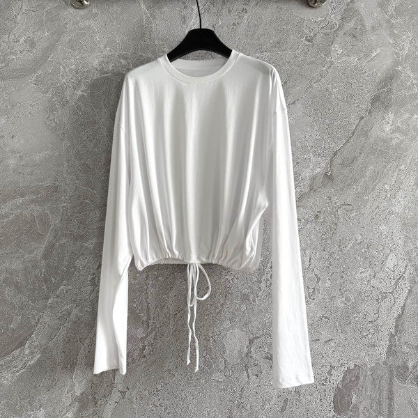 Prada Drawstring T-shirt White Cotton