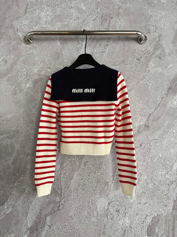 Miu Miu 25 Sailor Collar Sweater Cashmere