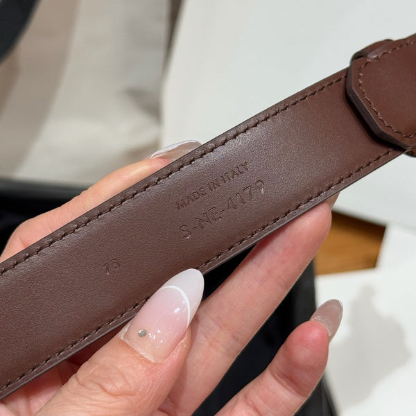 Cintura CEL Triomphe 25mm Marrone Oro Pelle di vitello 187489