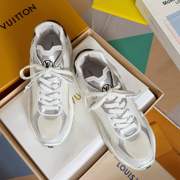 LV Run 55 Sneaker 55mm Grey Mix White Jacquard Fabric