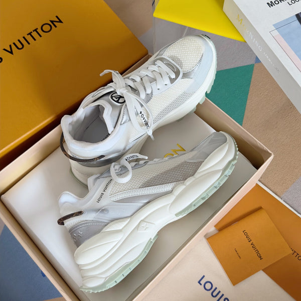 LV Run 55 Sneaker 55mm Grey Mix White Jacquard Fabric