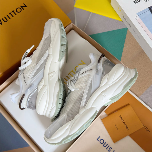 LV Run 55 Sneaker 55mm Grey Mix White Jacquard Fabric
