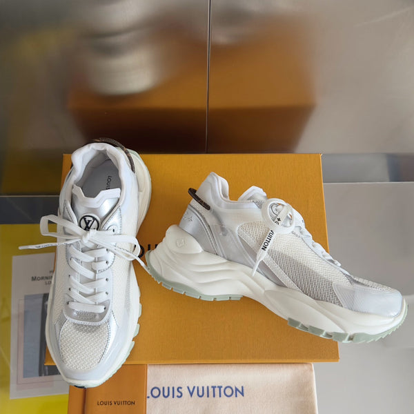 LV Run 55 Sneaker 55mm Grey Mix White Jacquard Fabric