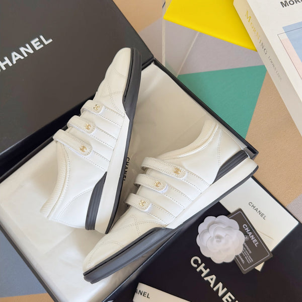 SNEAKER CC MARY JANE IN PELLE DI AGNELLO BIANCA