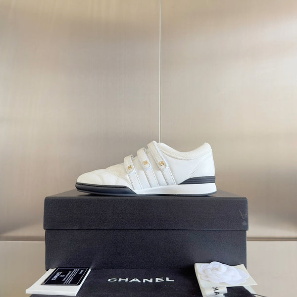 SNEAKER CC MARY JANE IN PELLE DI AGNELLO BIANCA