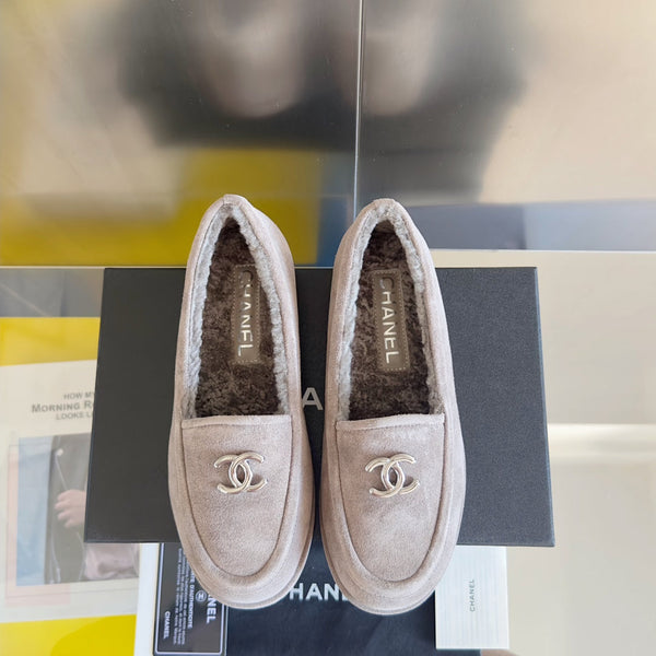 CC Moccasins 15mm Grey Suede