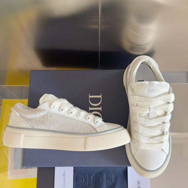 CD B33 Sneaker 40mm White Grey Monogram Suede