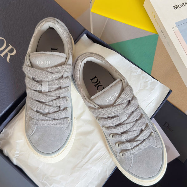 CD B33 Sneaker 40mm Grey White Monogram Suede