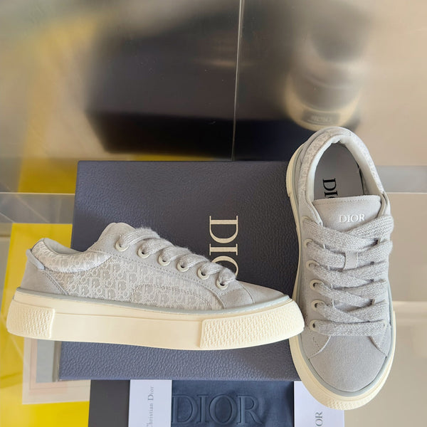 CD B33 Sneaker 40mm Grey White Monogram Suede