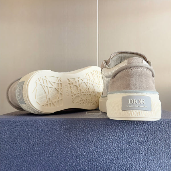 CD B33 Sneaker 40mm Grey Light Brown Monogram Suede