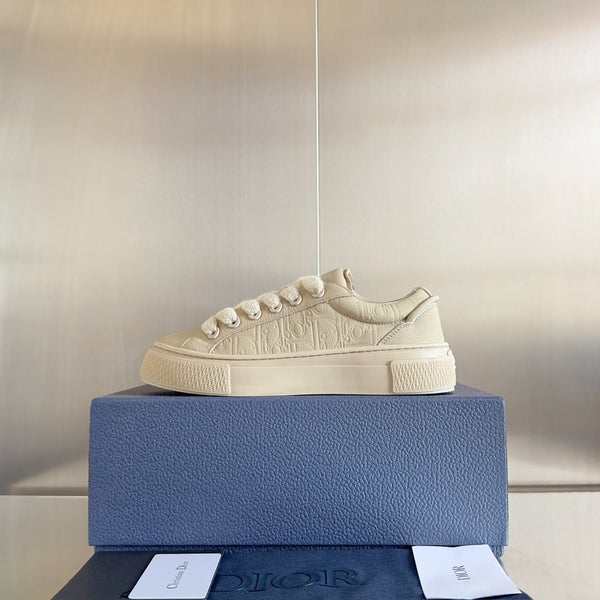 CD B33 Sneaker 40mm Beige Monogram Pelle di vacchetta