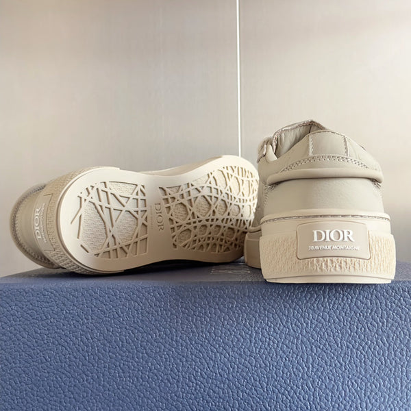 CD B33 Sneaker 40mm Beige Monogram Pelle di vacchetta