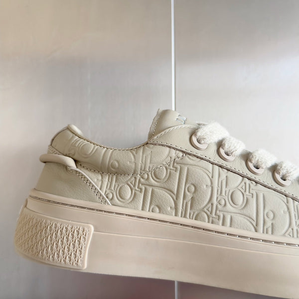 CD B33 Sneaker 40mm Beige Monogram Pelle di vacchetta