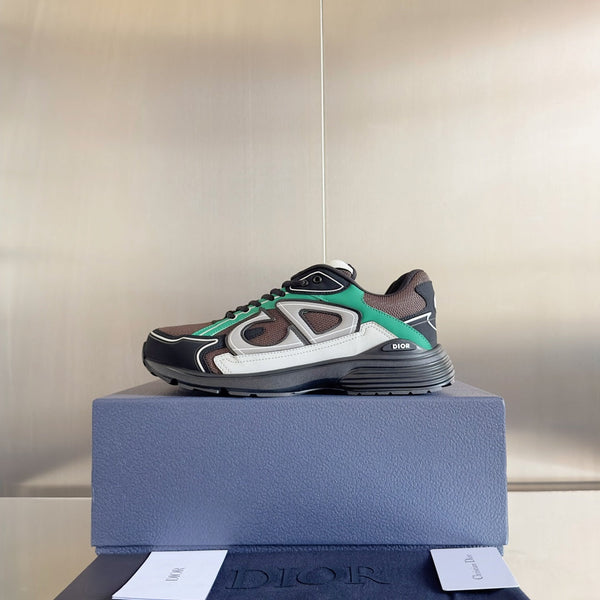 CD B30 Sneaker 35mm Brown Green Mix Grey White Polyester Mesh Fabric And Calfskin