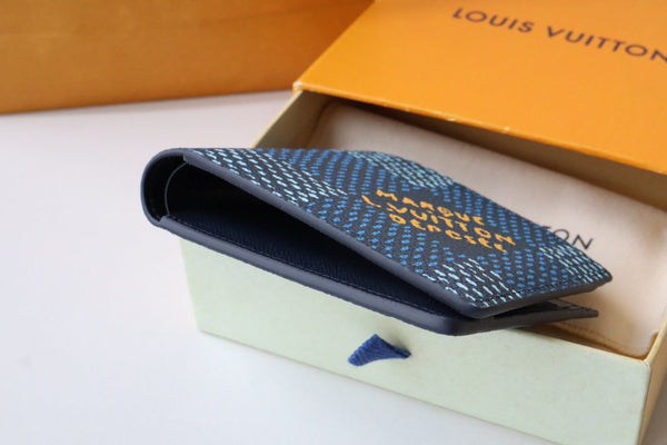 LV Multiple Wallet Blue Damier Heritage Canvas 217108