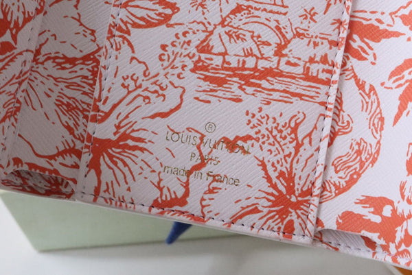 Portafoglio LV By the Pool Victorine in tela monocolore rosa con stampa a piastrelle 204713