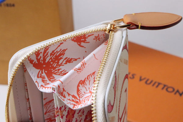 Portamonete LV By the Pool Zippy in tela con stampa a piastrelle monocolore rosa 204710