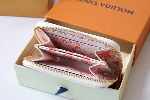 Portamonete LV By the Pool Zippy in tela con stampa a piastrelle monocolore rosa 204710