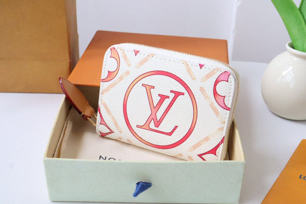 Portamonete LV By the Pool Zippy in tela con stampa a piastrelle monocolore rosa 204710