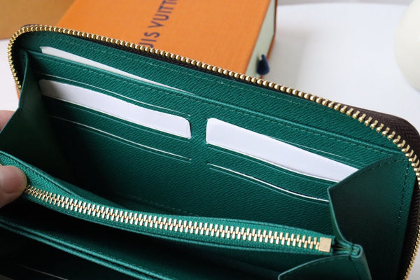 LV x SY Rabbit Zipper Wallet Brown Green Monogram Canvas 204661