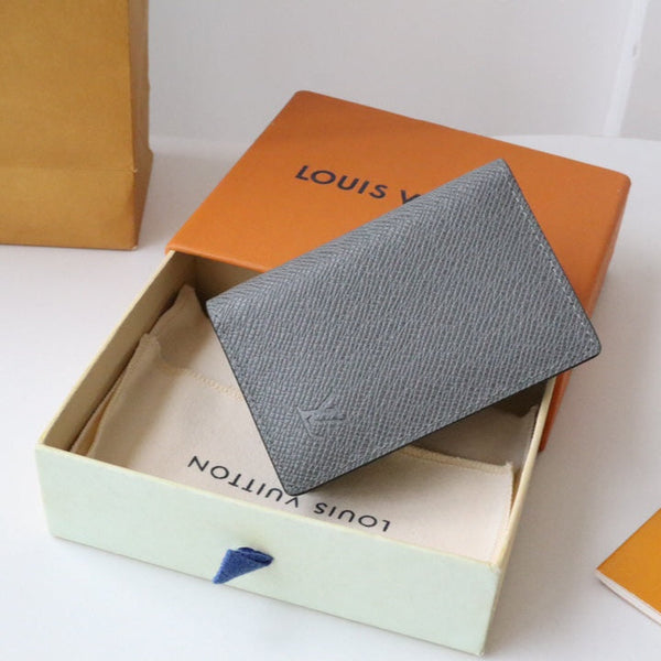 LV M11581 Pocket Organizer Gray Blue Cowhile 224134